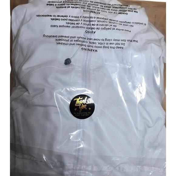 Lulemon Define Full Zip Jacket Luon White Reflective Logo On Back Size 8 - Picture 9 of 9